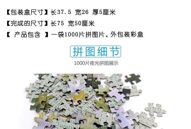 1000 noctilucent jigsaw maps - map series3