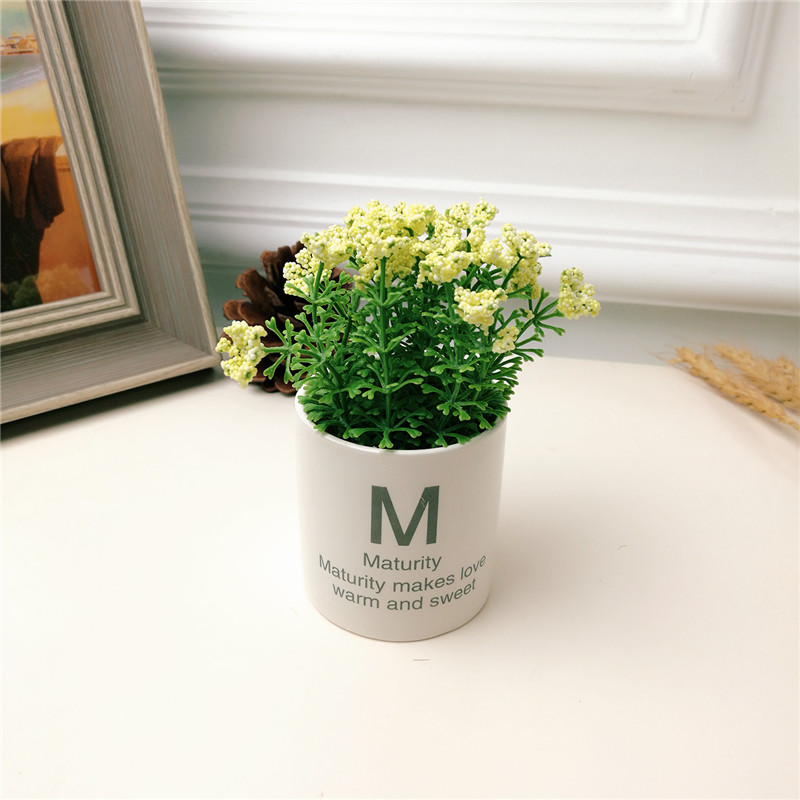 Pastoral simple creative office room simulation potted green plants and ornamental plants Home Furnishing soft decoration decoration1