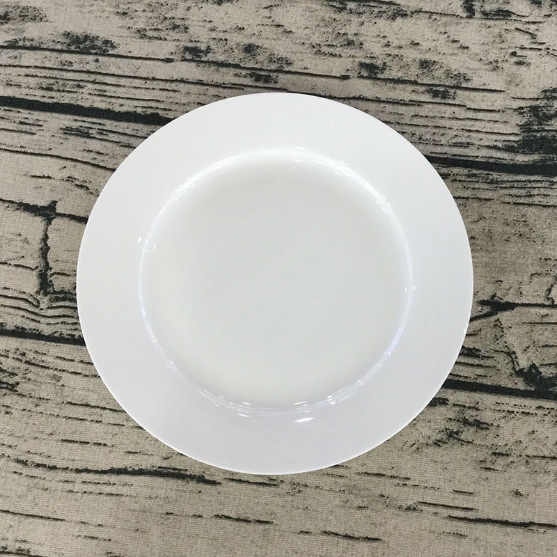 Pure white bone china proud ceramic grade Bone China 8 inch flat1