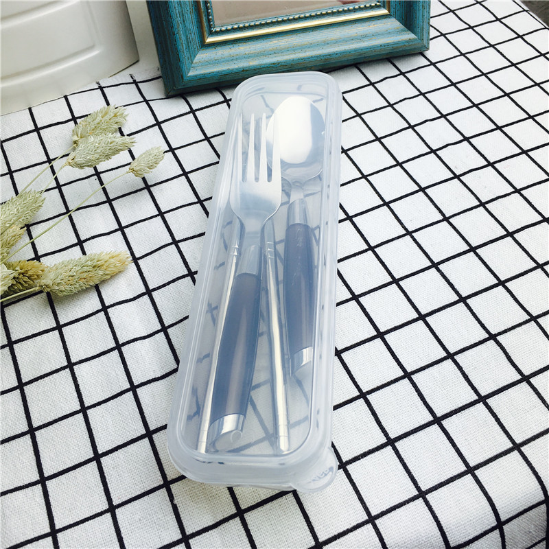 Student portable cutlery suit creative fork and spoon chopsticks adorable suit children travel tableware4