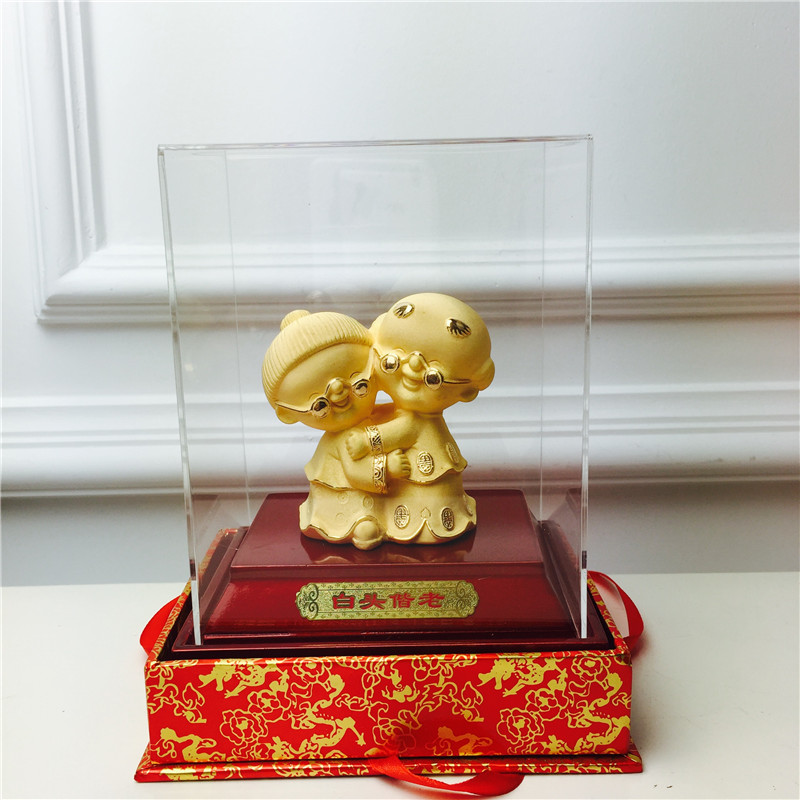 Chinese Feng Shui alluvial gold gold decoration process said of a couple couples festive wedding gifts birthday birthday1