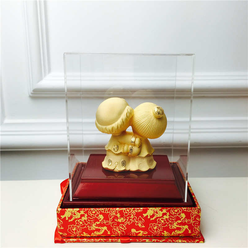 Chinese Feng Shui alluvial gold gold decoration process said of a couple couples festive wedding gifts birthday birthday3