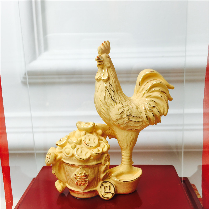 Chinese Feng Shui alluvial gold into the bucket of technology Jin Jin cock decorative festive wedding gifts birthday birthday4