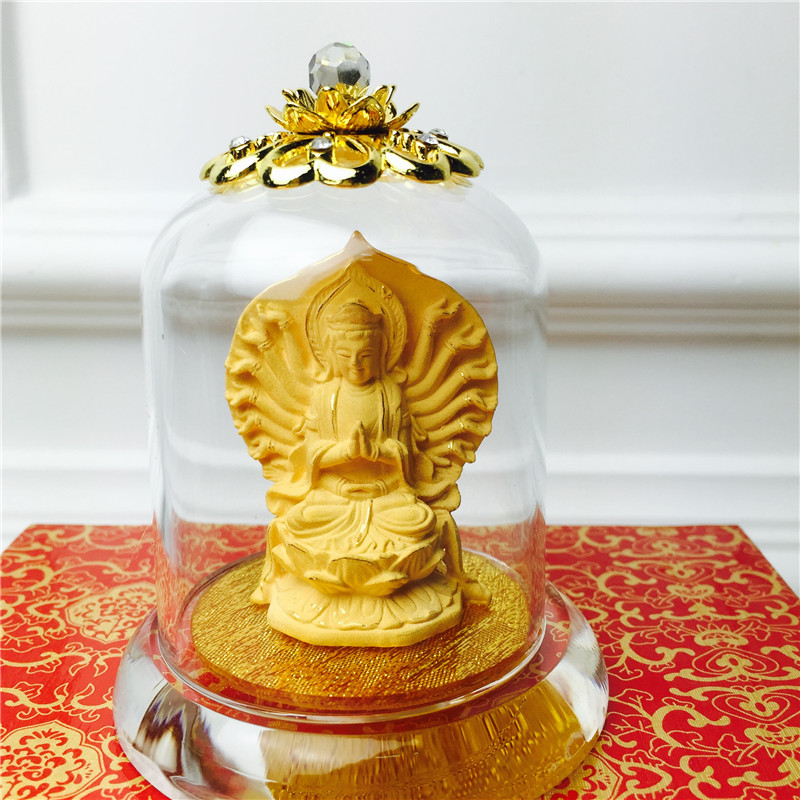 Chinese Feng Shui alluvial gold eternal peace process gold Avalokitesvara decorative festive wedding gifts birthday birthday3