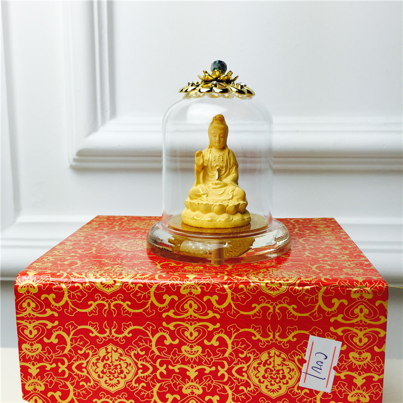 Chinese Feng Shui decoration process of alluvial gold Jinguanyin birthday too happy wedding gift2