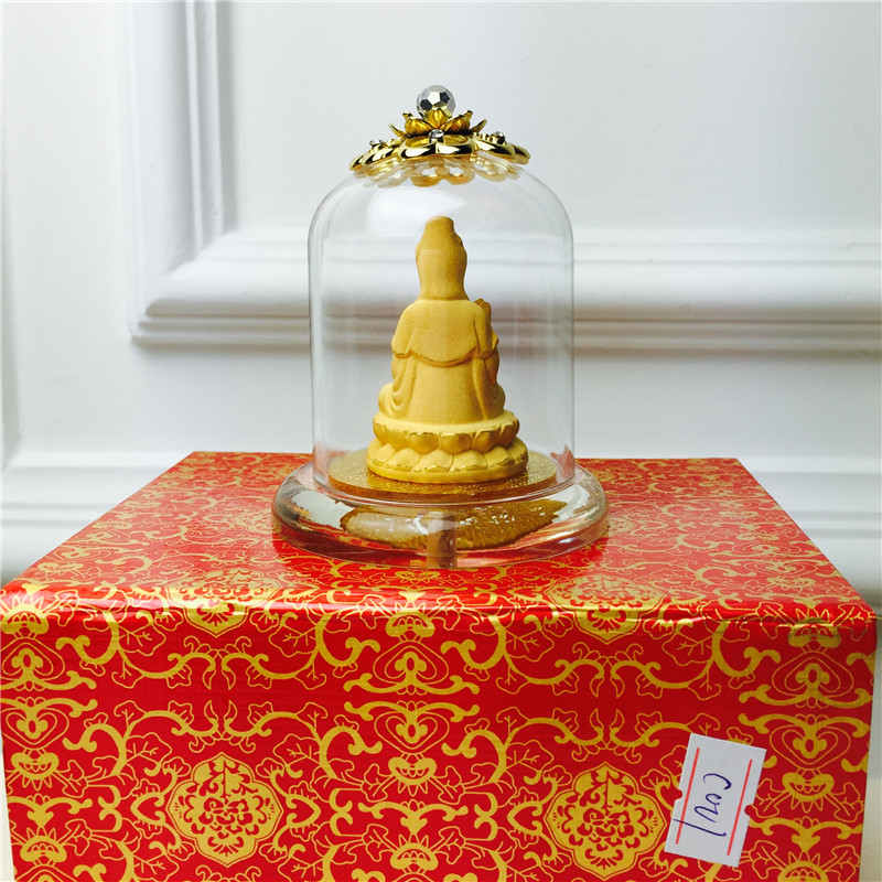 Chinese Feng Shui decoration process of alluvial gold Jinguanyin birthday too happy wedding gift4