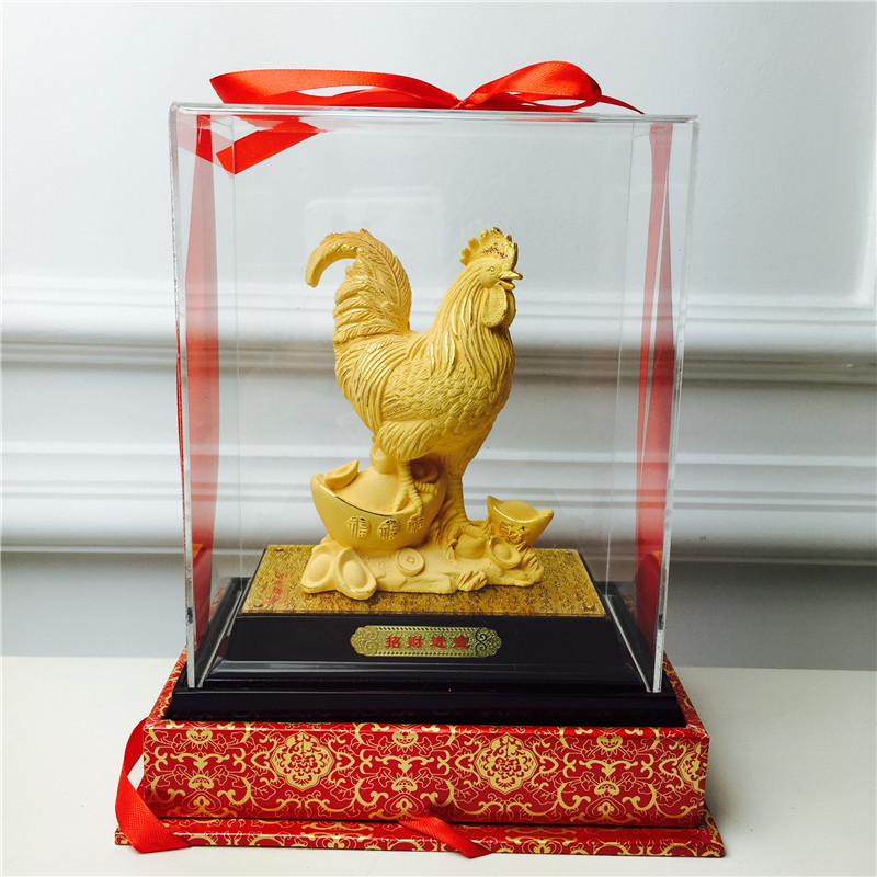 Chinese Feng Shui alluvial gold gold Rooster decoration process felicitous wish of making money festive wedding gifts birthday birthday2