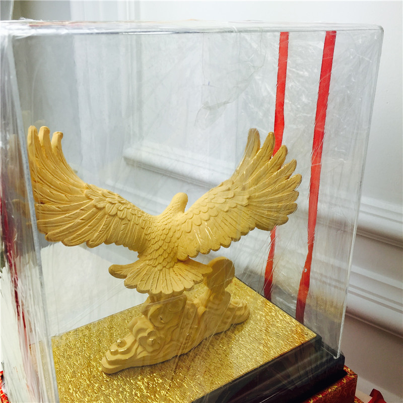 Chinese Feng Shui decoration Golden Eagle cashmere alluvial gold process realize the ambition too festive wedding birthday gift5