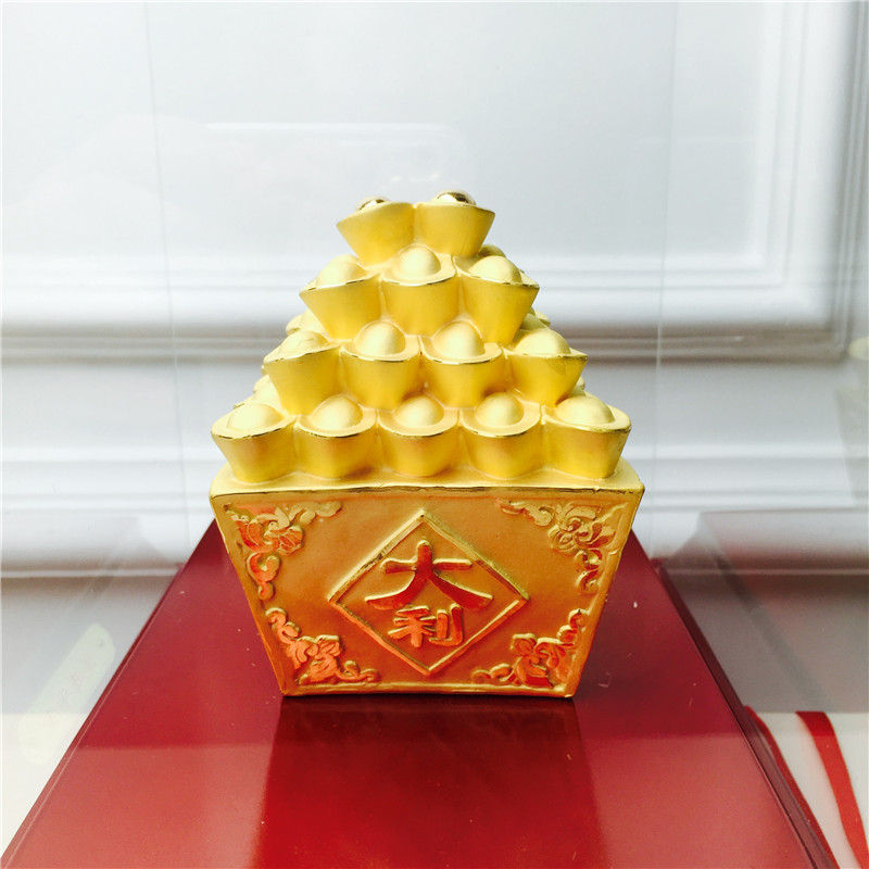 Chinese Feng Shui alluvial gold into the bucket of gold Jin Jin craft decoration festive wedding gifts birthday birthday3