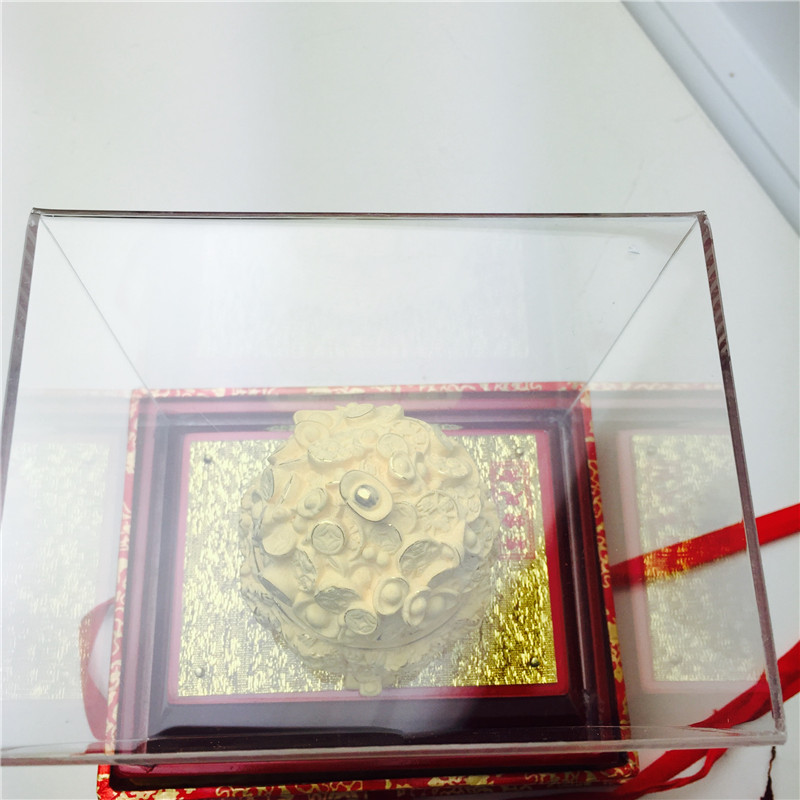 Chinese Feng Shui decoration craft gold velvet satin golden cornucopia birthday too happy wedding gift5