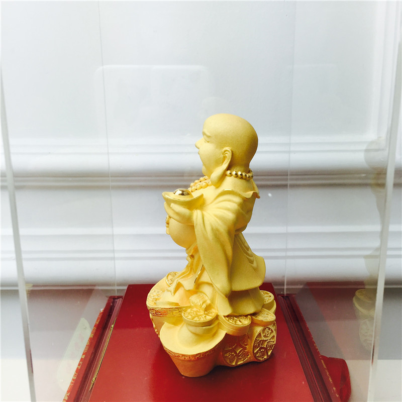 Chinese Feng Shui wealth Maitreya gold alluvial gold craft decorative festive wedding gifts birthday birthday3