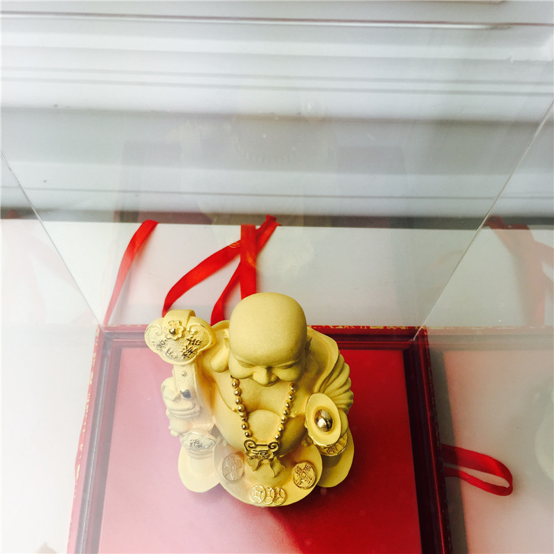 Chinese Feng Shui wealth Maitreya gold alluvial gold craft decorative festive wedding gifts birthday birthday5