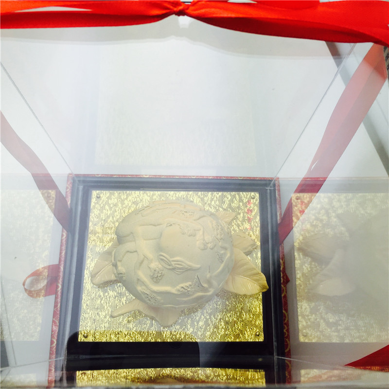 Chinese Feng Shui alluvial gold process Fushou gold peach decorative festive wedding gifts birthday birthday5