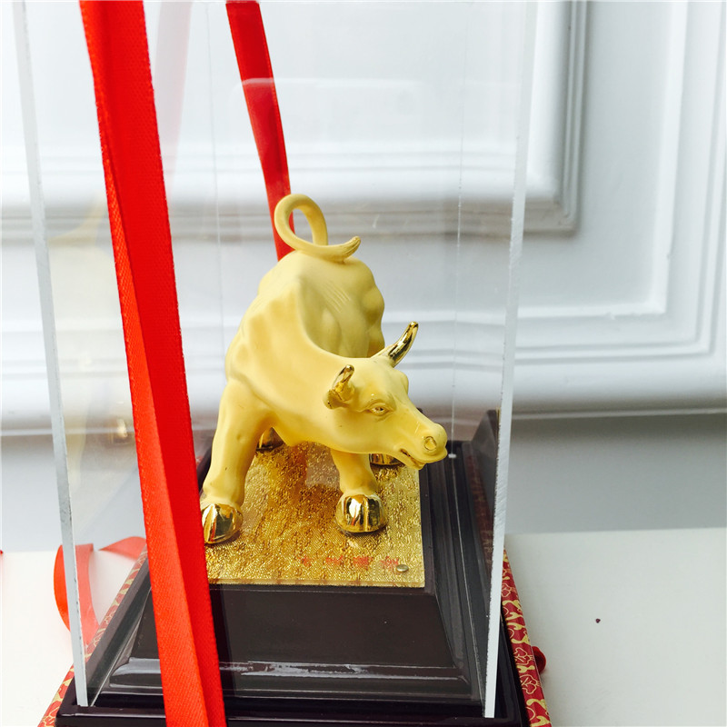 Chinese Feng Shui decoration process of alluvial gold Taurus birthday too happy wedding gift3