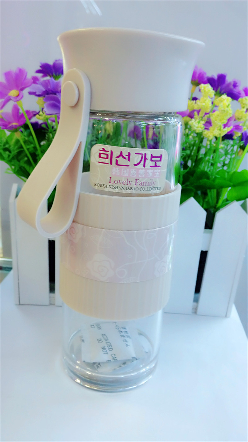 Jiabao imported glass water cup with thick tea cup and tea water separation portable band filter 125512566