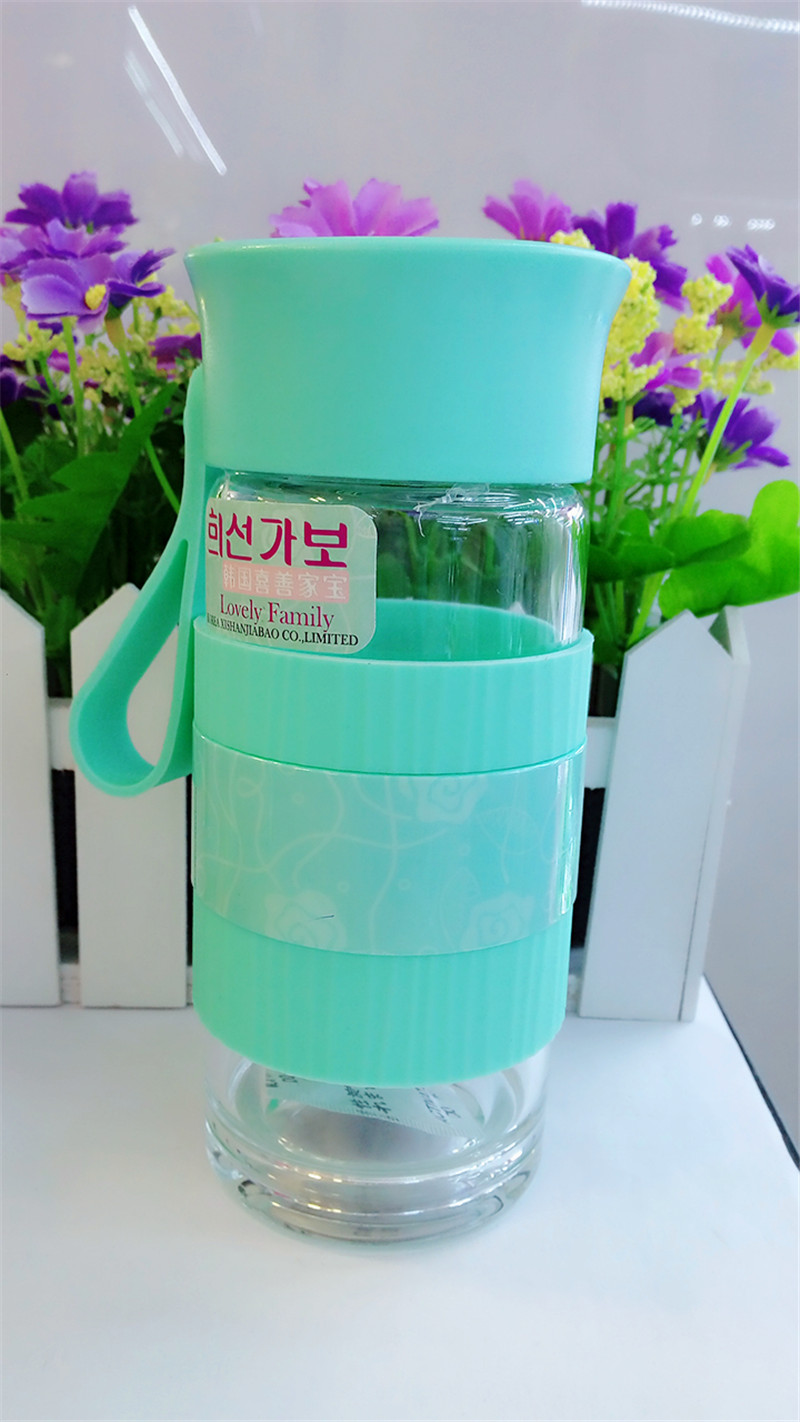 Jiabao imported glass water cup with thick tea cup and tea water separation portable band filter 125512569