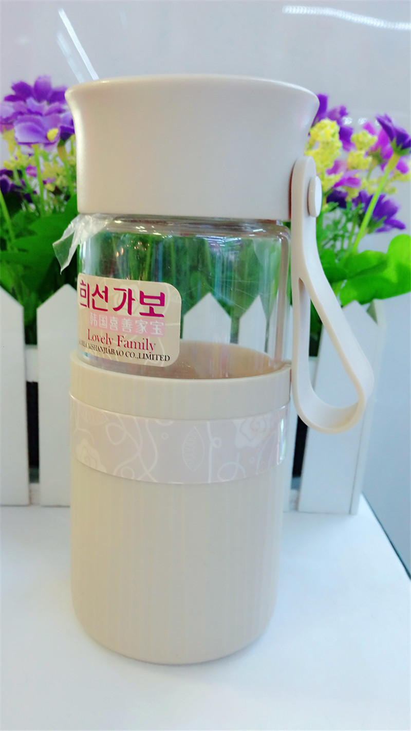 Jiabao imported glass water cup with thick tea cup and tea water separation portable band filter 1255125610