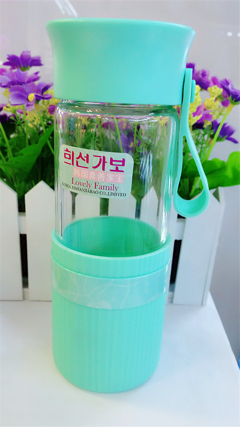 Jiabao imported glass water cup with thick tea cup and tea water separation portable band filter 125512565