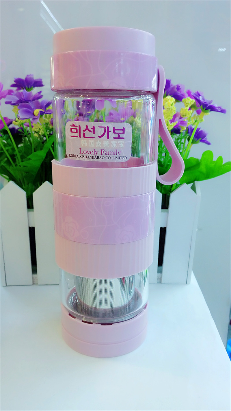 Jiabao imported glass water cup with thick tea cup and tea water separation portable band filter 125512568