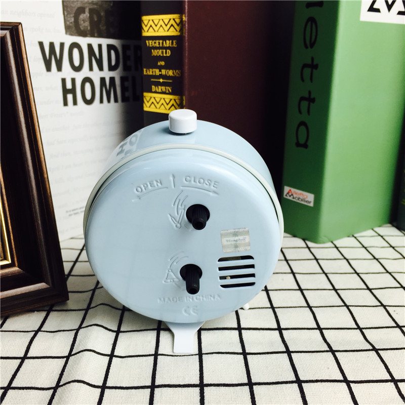 Simple blue bedside clock alarm mute desktop clock creative personality2