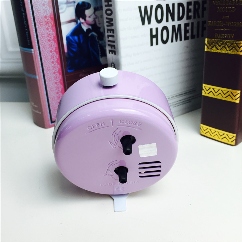 Simple bedside clock alarm mute violet desktop clock creative personality3
