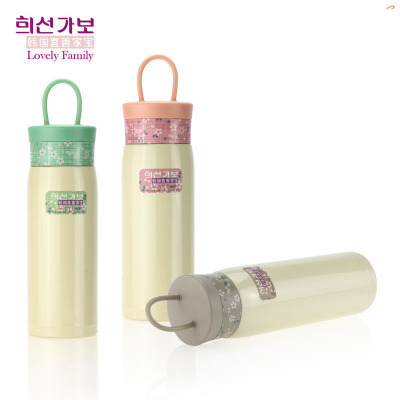Korea, Jiabao, joy, fashion, cover, vacuum, heat preservation, cold cup, rope lift, sports cup, straight body cup 1315131613172