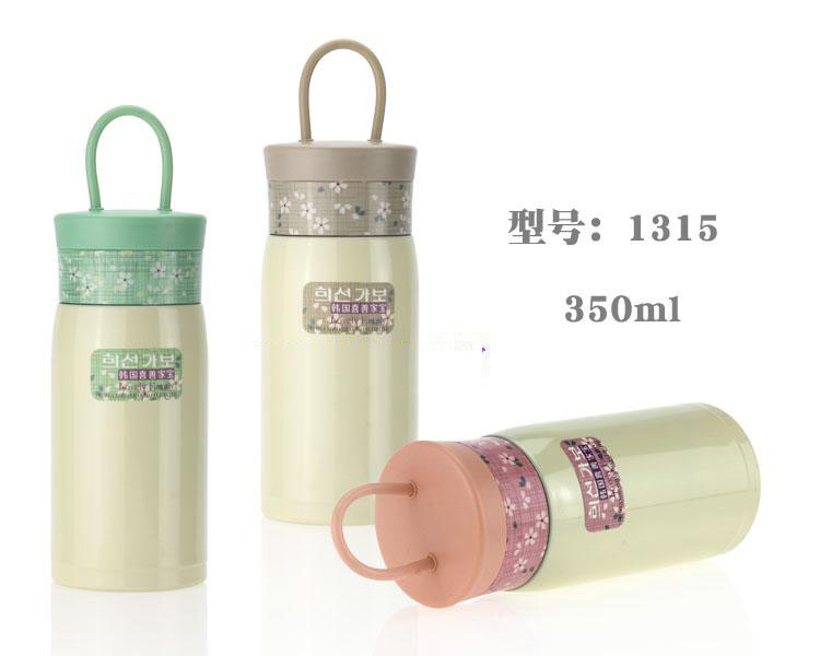 Korea, Jiabao, joy, fashion, cover, vacuum, heat preservation, cold cup, rope lift, sports cup, straight body cup 1315131613178