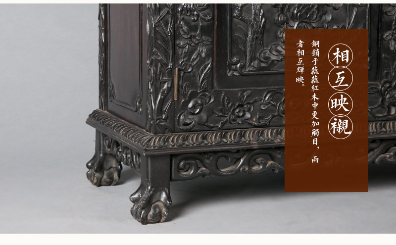 Carved mahogany mahogany antique shelf, in the late Qing Dynasty (excluding tax)5