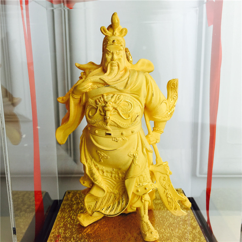 Chinese Feng Shui alluvial gold decoration craft Guanyin Golden Buddha birthday too happy wedding gift2