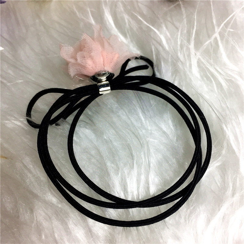 All-match Flower Hair rope ring hair band4