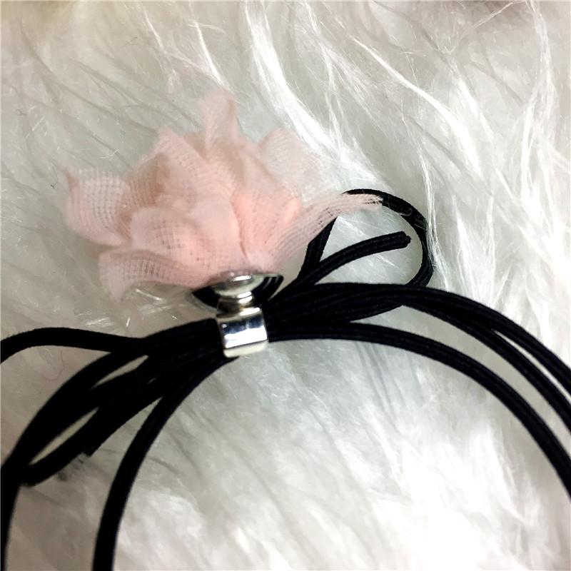 All-match Flower Hair rope ring hair band5