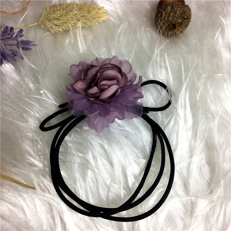All-match Flower Hair rope ring hair band2
