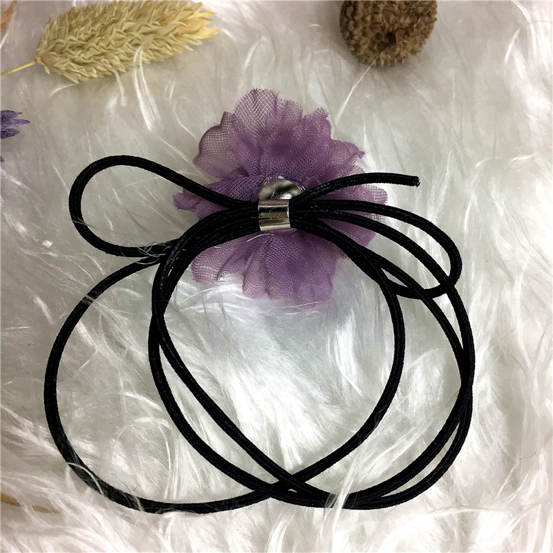 All-match Flower Hair rope ring hair band3