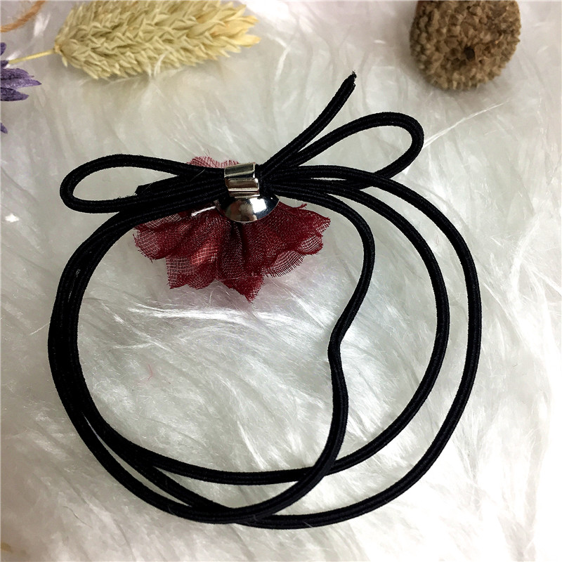 All-match Flower Hair rope ring hair band4