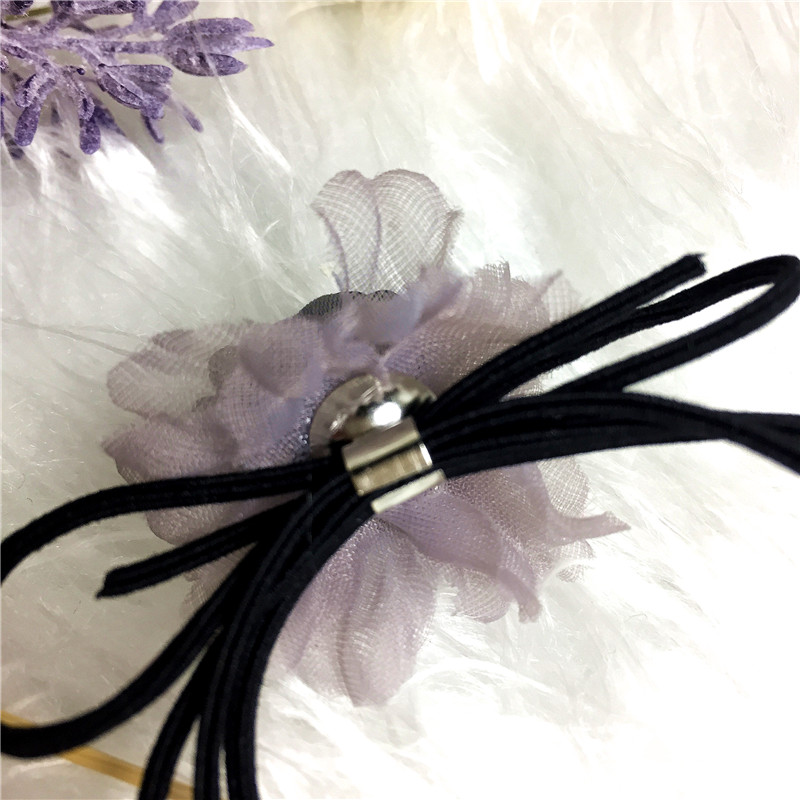 All-match Flower Hair rope ring hair band4