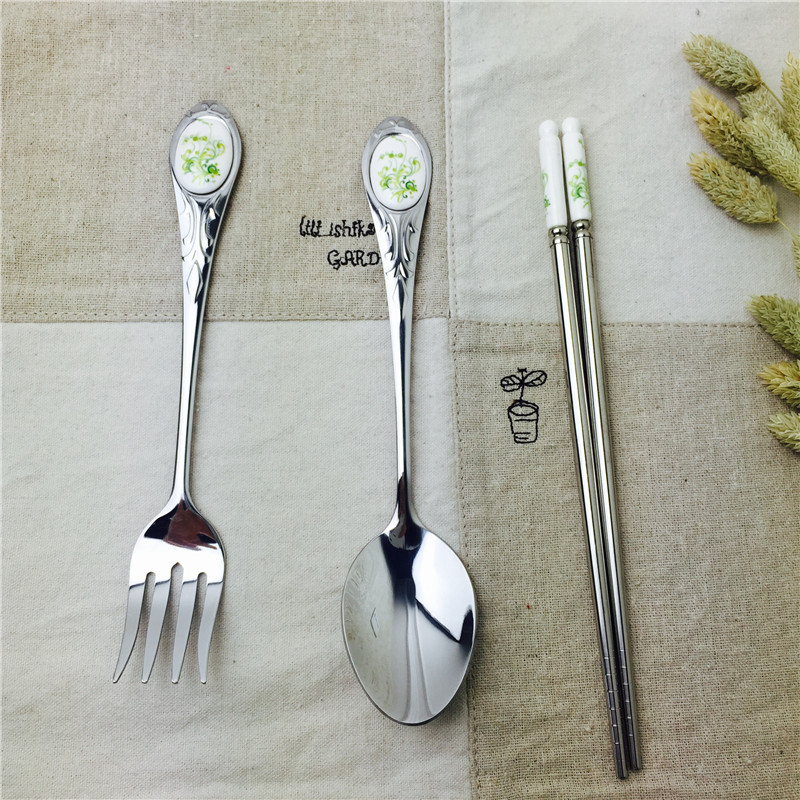 Stainless Steel Portable tableware stainless steel spoon practical portable tableware5