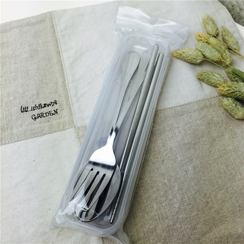 Stainless Steel Portable tableware with chopstick spoon, chopsticks and spoon fork for practical portable tableware1