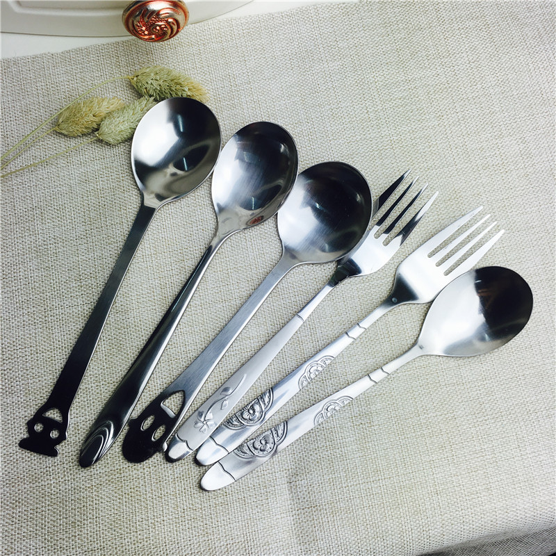 Stainless Steel Portable tableware stainless steel spoon practical portable tableware1