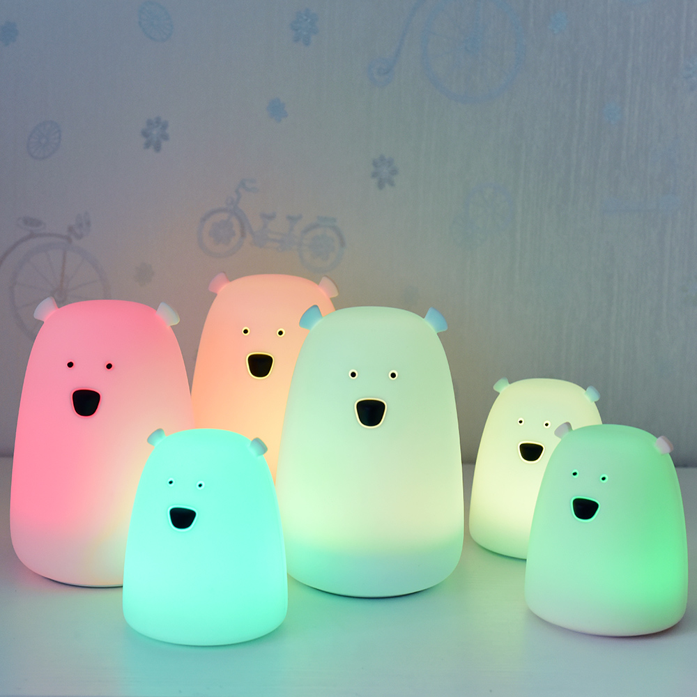 Factory direct creative bed patted lights bear silica lamp creative gift adorable pet Nightlight16