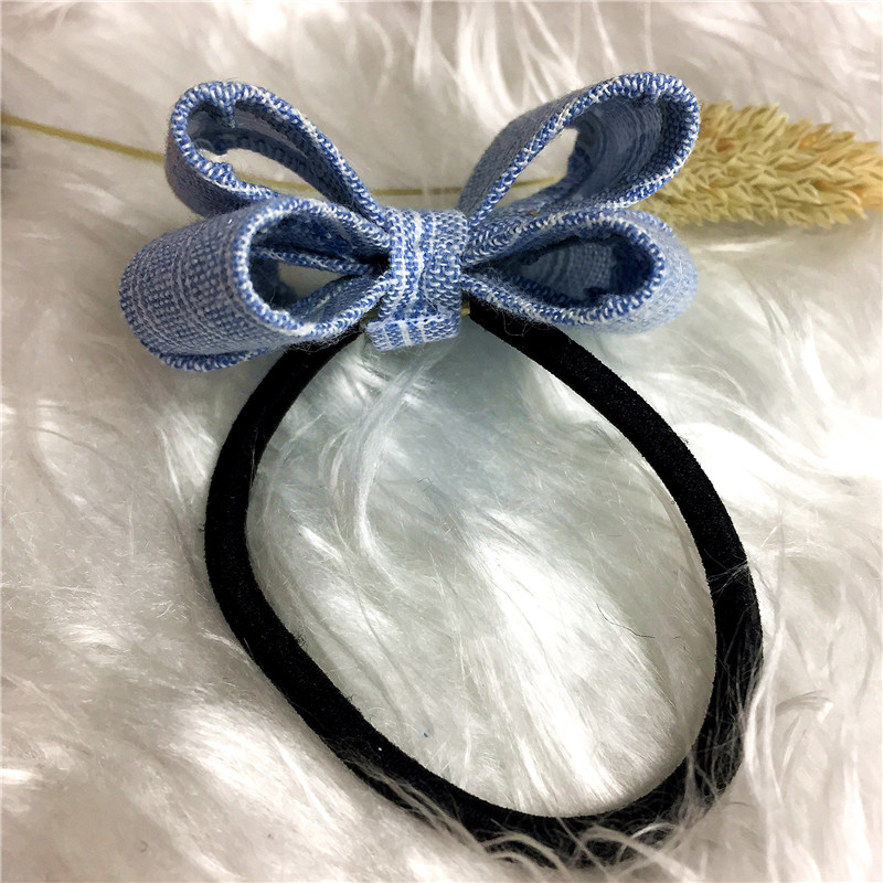Simple bow all-match elastic ring hair hair rope3