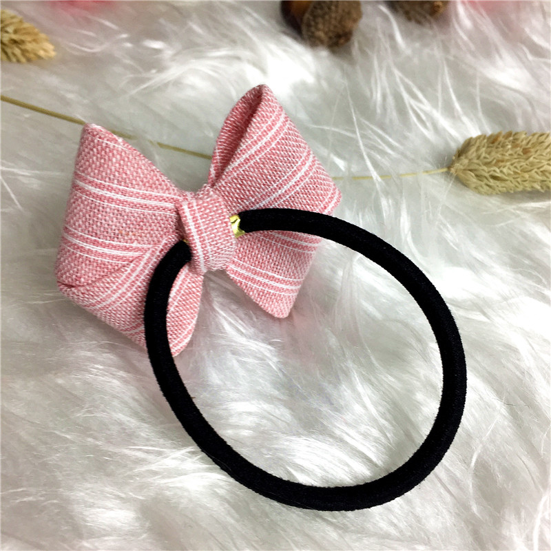 Simple bow all-match elastic ring hair hair rope3