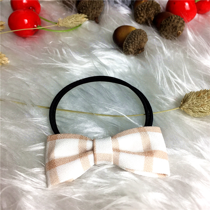 Simple bow all-match elastic ring hair hair rope5