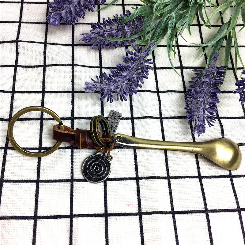 Retro and simple creative personality key ring pendant1