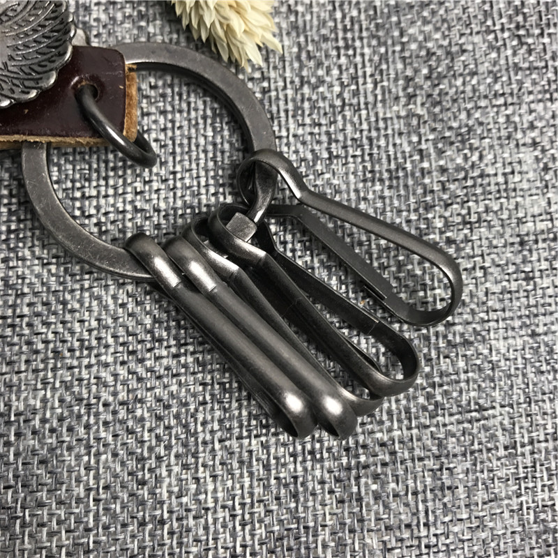 Retro and simple creative personality key ring pendant2