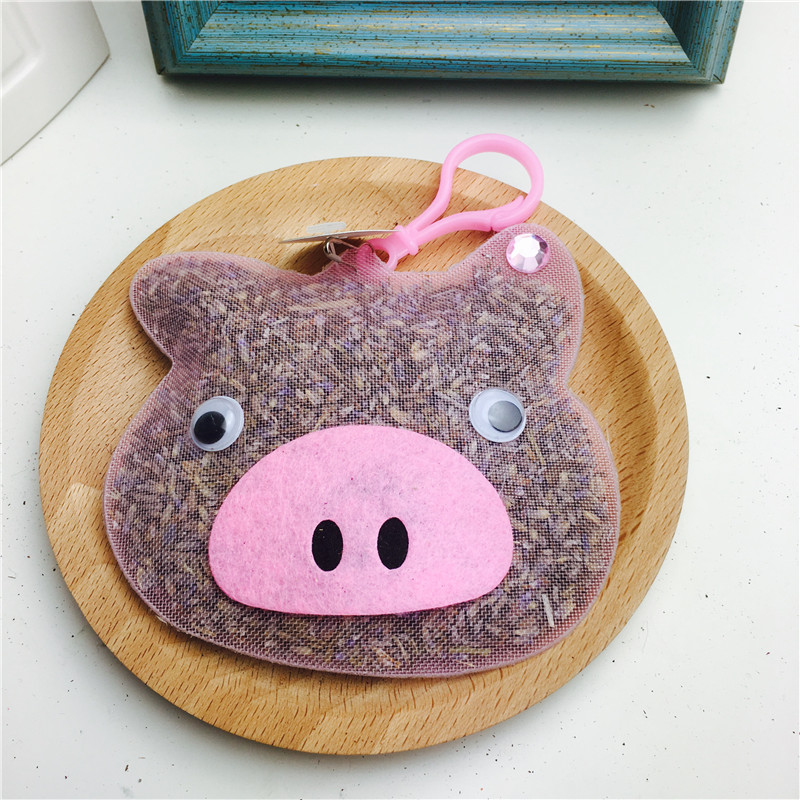 Pink pig sachet ribbon embroidery sachet incense bag empty wardrobe sachet jewelry bag gift bag bag vehicle1