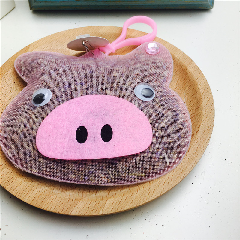 Pink pig sachet ribbon embroidery sachet incense bag empty wardrobe sachet jewelry bag gift bag bag vehicle2