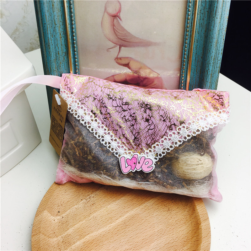 The pink ribbon embroidery sachet sachet sachet incense bag bag empty wardrobe jewelry bag gift bag1