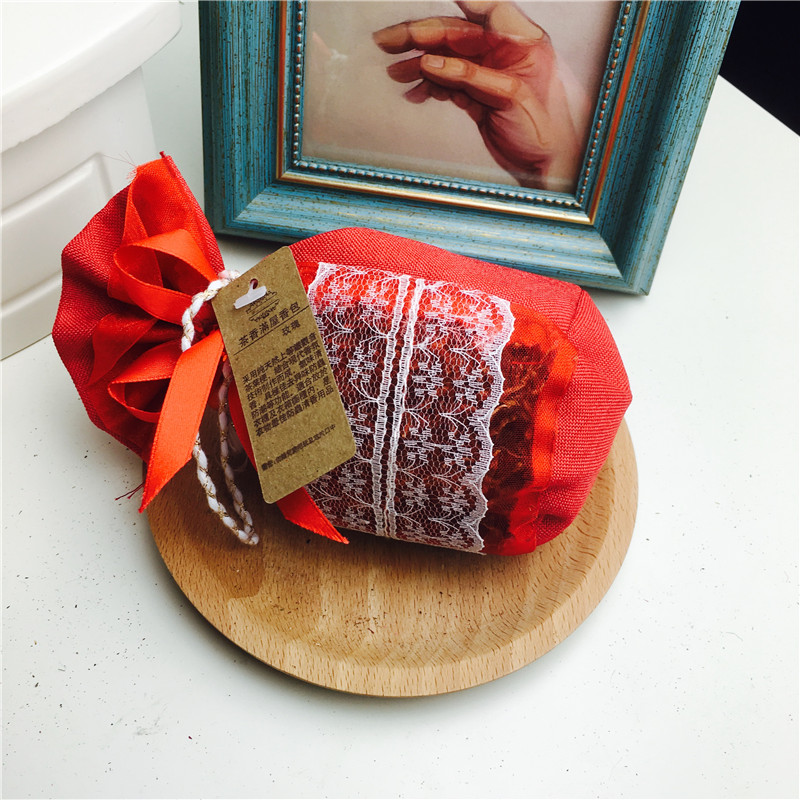 The red ribbon embroidery sachet sachet sachet bag bag empty incense wardrobe car jewelry bag gift bag3