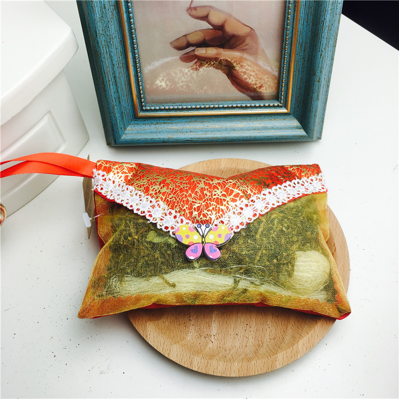 The red ribbon embroidery sachet sachet sachet incense bag bag empty wardrobe jewelry bag gift bag1