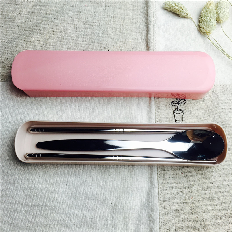 Stainless Steel Portable tableware with chopstick spoon, chopstick spoon and portable tableware4